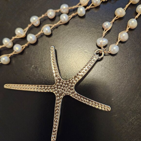 Tommy Bahama Starfish Gold Pearl Necklace - Picture 4 of 6